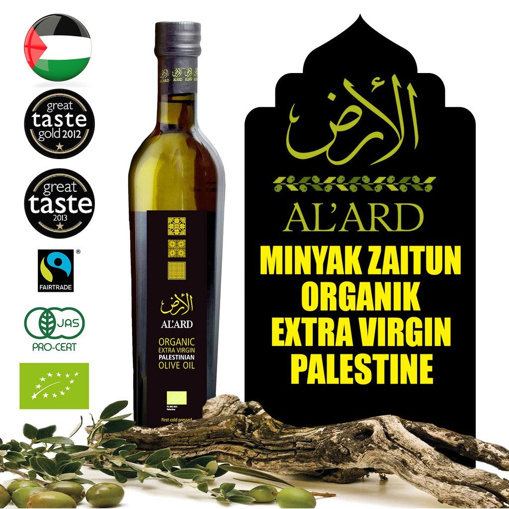 [ALARD] AL 'ARD Palestinian Organic Premium Extra Virgin Olive Oil Minyak Zaitun tulen asli 1000thn