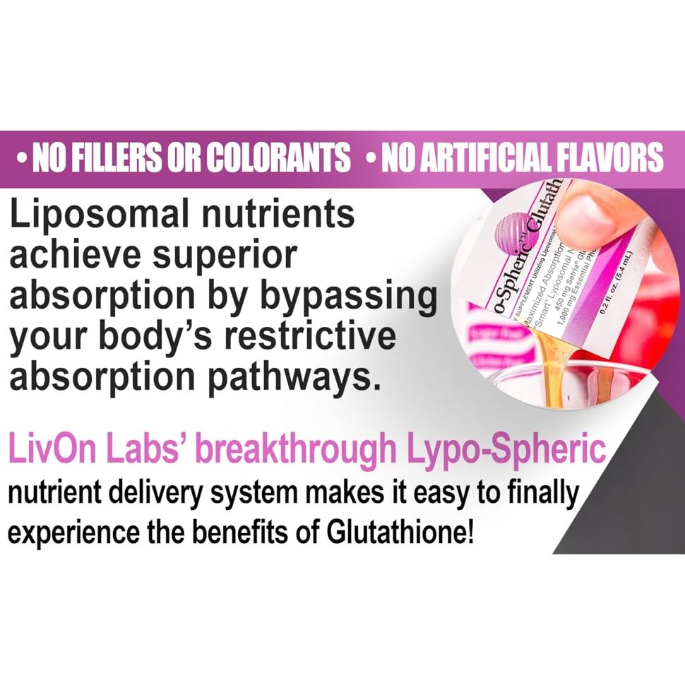 [LIVON LABS] Lypo-spheric GLUTATHIONE liposomal from USA. Master Antioxidant Youthful Skin