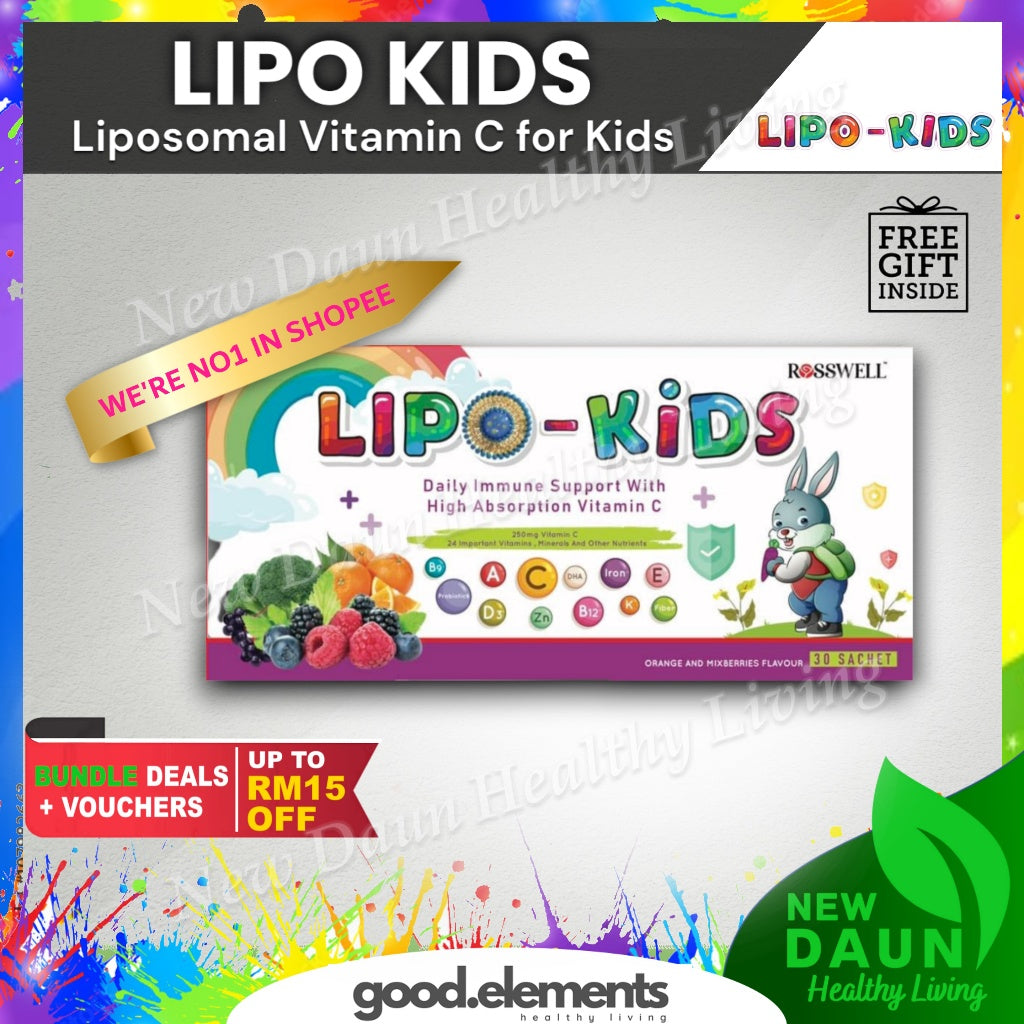 LIPO KIDS TRIPLE ACTION MULTIVITAMIN PROBIOTICS FOR KIDS Liposomal Vitamin C Probiotic Good Taste