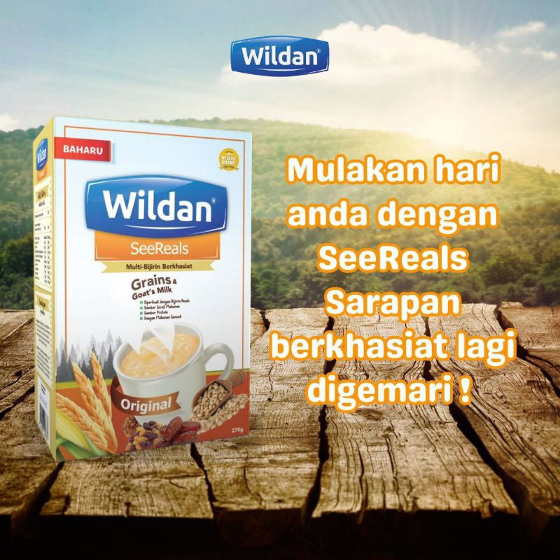 [WILDAN] SEEREALS Susu Kambing Cereals Minuman Multi-Bijirin Goat Milk Bijirin Kenyang Sarapan