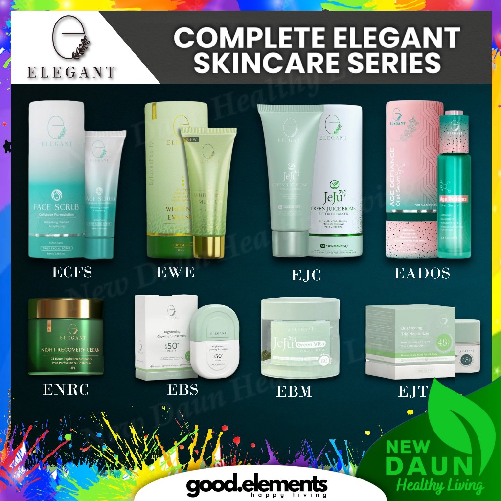 [ELEGANT] FULL LIST : EWE EJC ECFS ENRC EADOS + Brightening EBS EBM EJT Sunscreen Cleanser Serum Mist