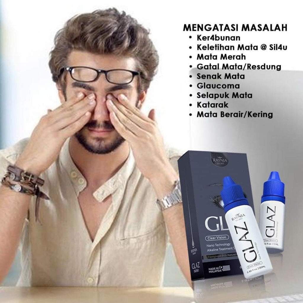 [GLAZ] EYE DROP PENAWAR MATA Katarak Rabun Pedih Gatal Resdung by RAYNIA SECRET