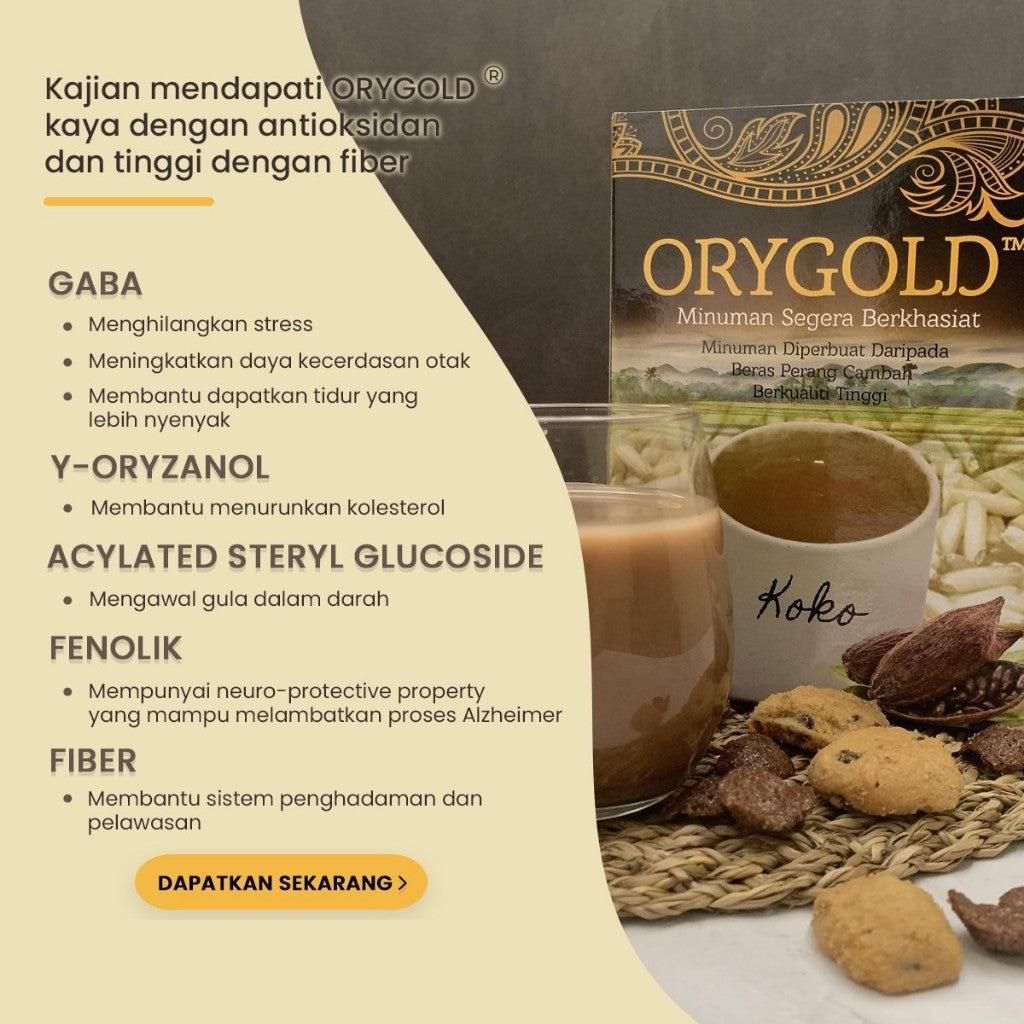 [ORYGOLD] Minuman Beras Perang Berkhasiat Turun Kolesterol Germinated Brown Rice