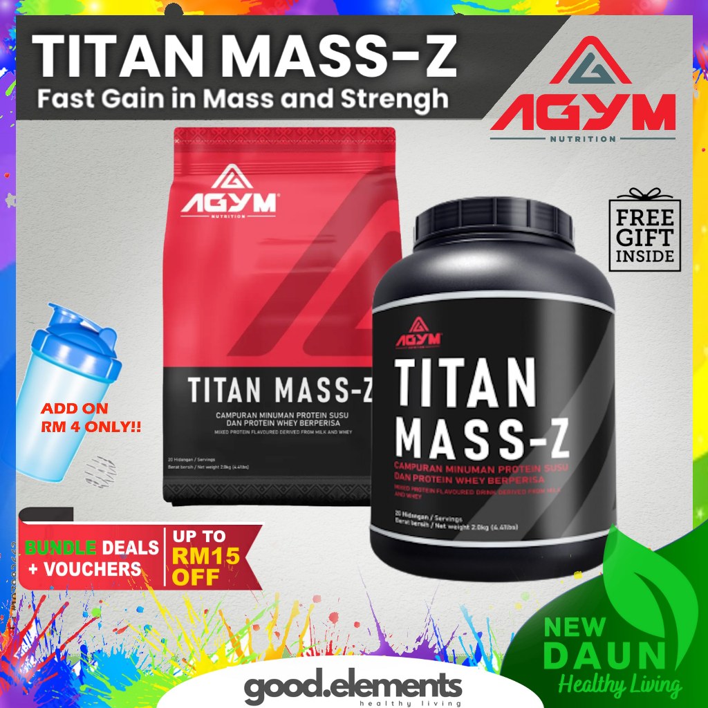 [AGYM NUTRITION] TITAN MASS-Z - HALAL- Weight Mass Gainer 2kg - 20servings After meal