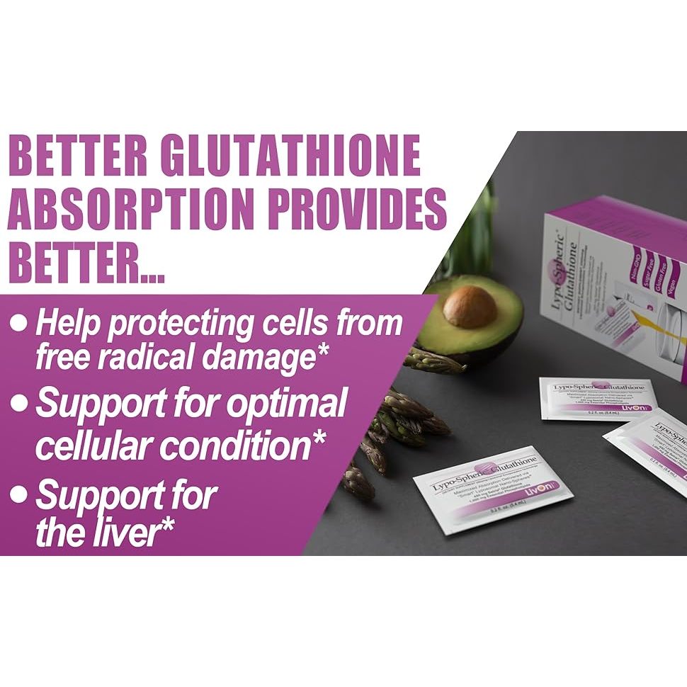 [LIVON LABS] Lypo-spheric GLUTATHIONE liposomal from USA. Master Antioxidant Youthful Skin