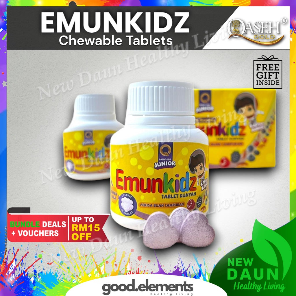[QASEH GOLD] JUNIOR EMUNKIDZ VITAMIN C | IMUN BOOSTER | SELSEMA | BATUK | DEMAM