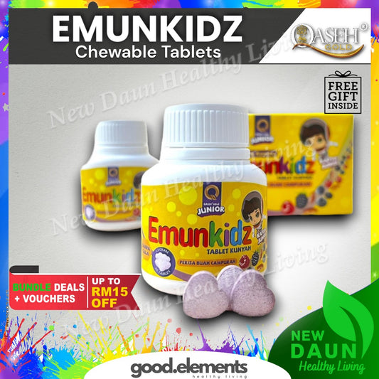 [QASEH GOLD] JUNIOR EMUNKIDZ VITAMIN C | IMUN BOOSTER | SELSEMA | BATUK | DEMAM
