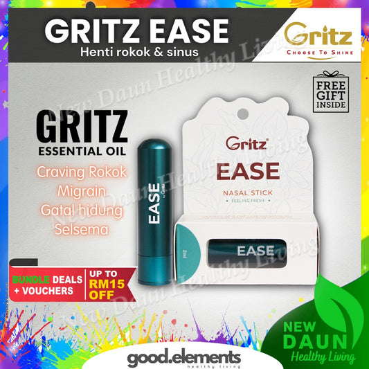[GRITZ] EASE - Nasal Stick Essential Oil Aromatherapy Inhaler Stop Smoking Henti Rokok Sinus | Chillex