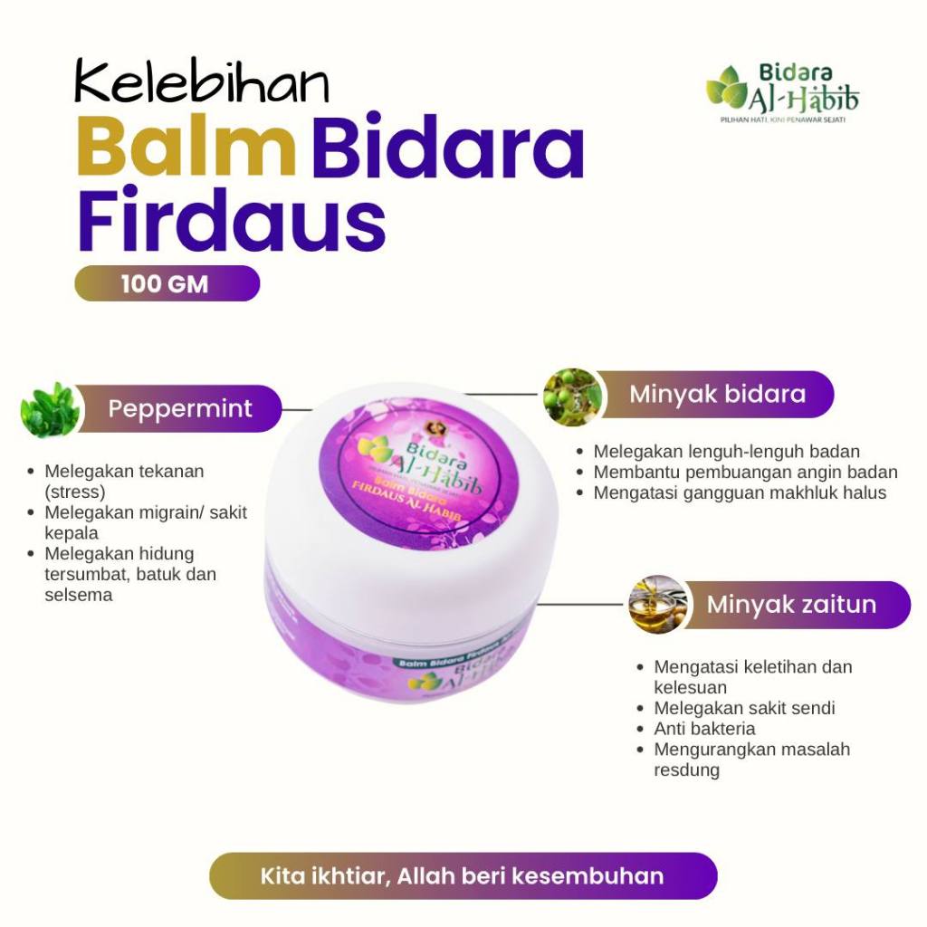 [BIDARA AL-HABIB] Balm Bidara Habbatus Sauda | Balm Bidara Firdaus Alhabib