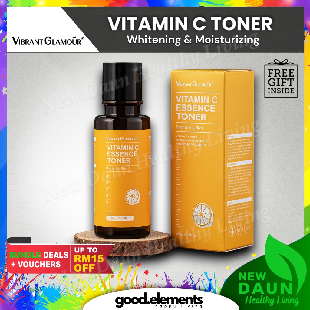 [VIBRANT GLAMOUR] Vitamin C Toner Whitening Reduce Dark Spots Moisturizing 100ml
