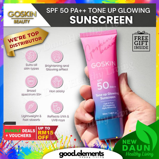 [GOSKIN BEAUTY] TONE UP GLOWING SUNSCREEN Go Skin HQ  SPF 50+ 10ml mini & 50ml Whitening