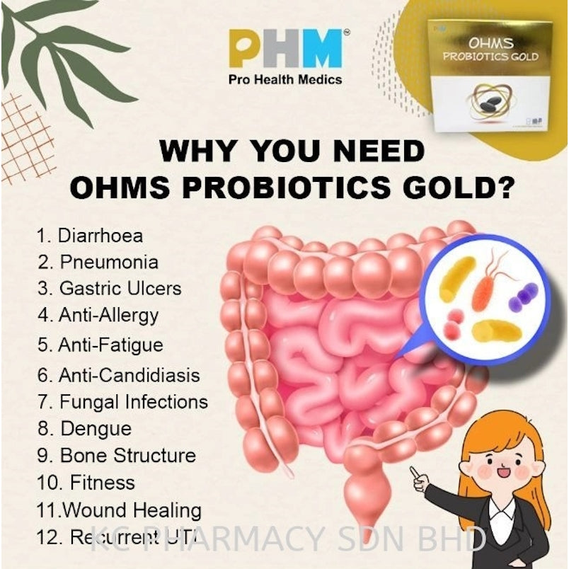 [PHM] OHMS Probiotics Gold 60's by Dr Ohhira Made in Japan [Wholesale]