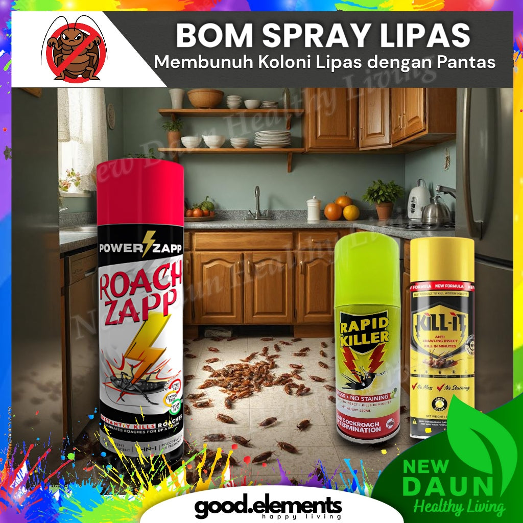 [POWERZAPP] ROACHZAPP cockroach rapid killer killit insect anti lipas semut Paling Berbaloi