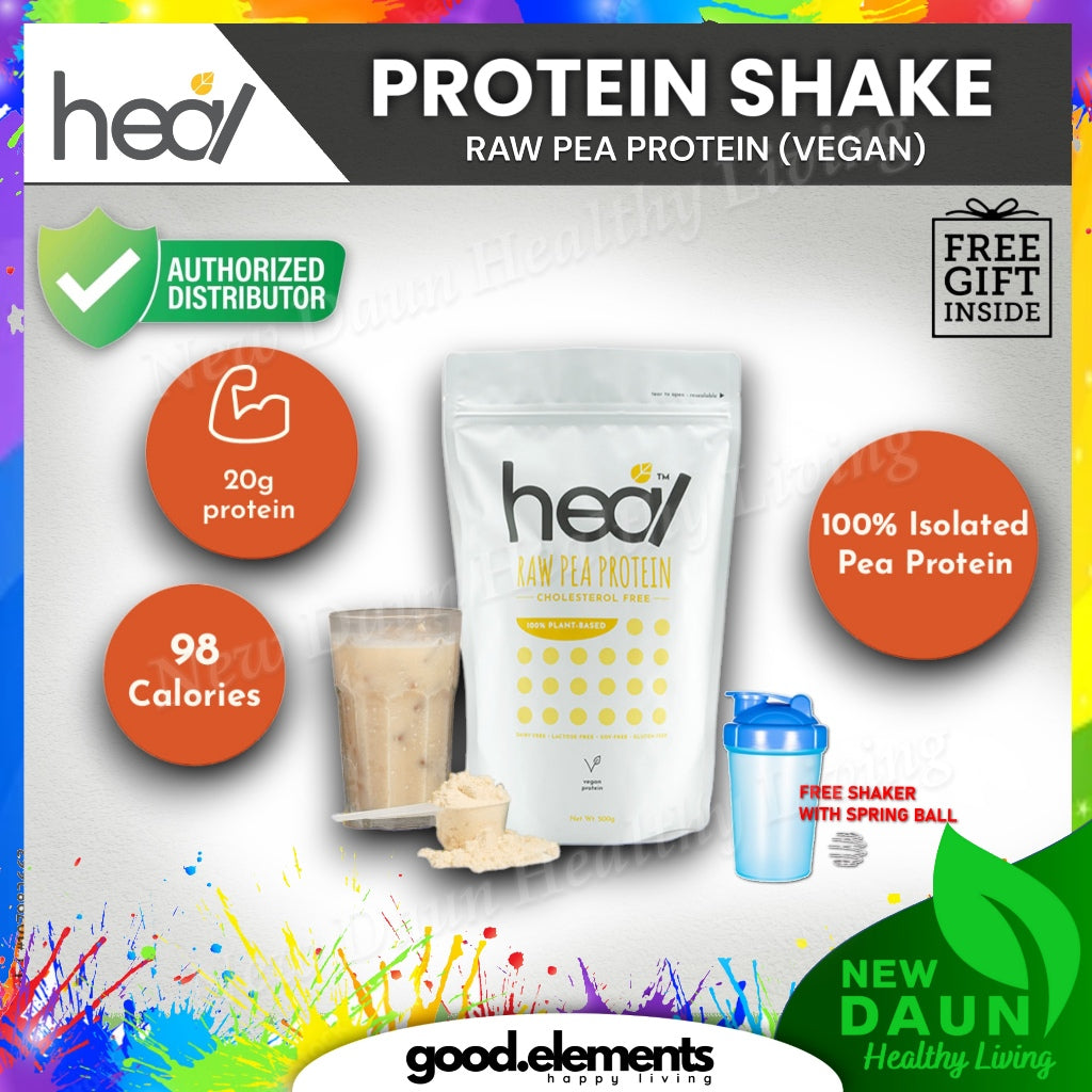 [HEAL] Raw Pea Protein Isolate Unflavored Vegan Plant Based Shake (15 Servings) RAW PROTEIN