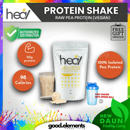 [HEAL] Raw Pea Protein Isolate Unflavored Vegan Plant Based Shake (15 Servings) RAW PROTEIN