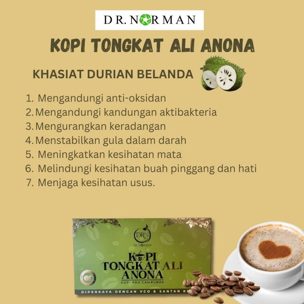 [DR NORMAN] MINUMAN SIHAT : KOPI PRA CAMPURAN ASHWAGANDHA MORINGA | TONGKAT ALI ANONA | KOPI O ARABICA