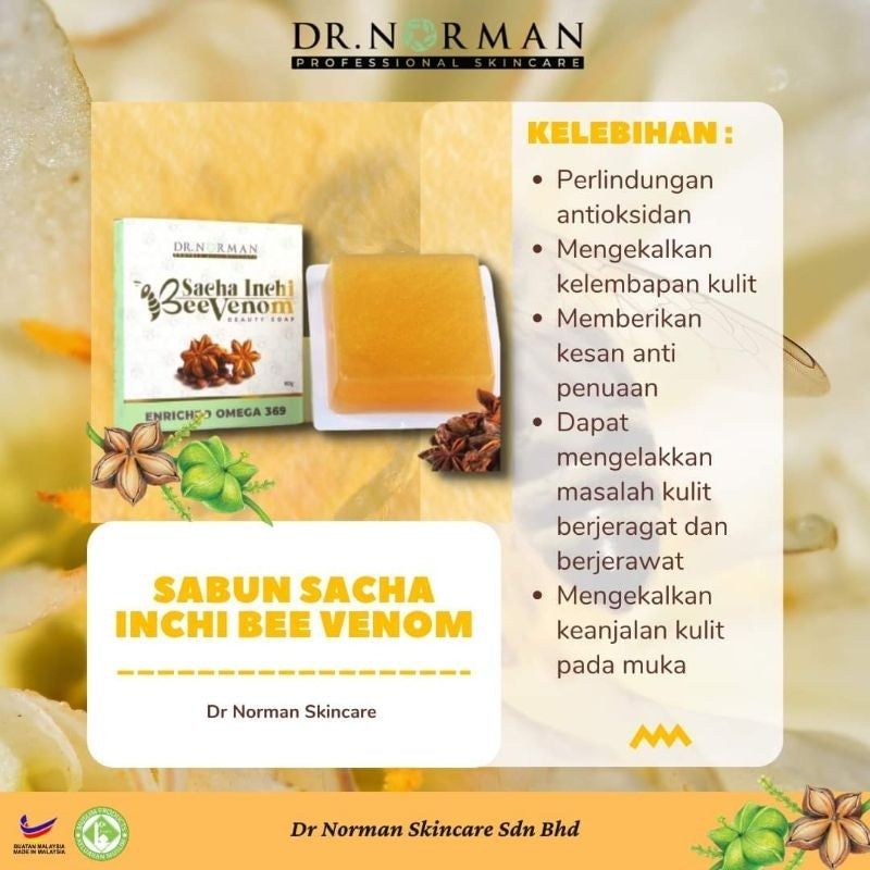 [DR NORMAN] SABUN Set Kulit Sensitif [GELENGGANG | GREEN TEA | SACHA INCHI VENOM SOAP]