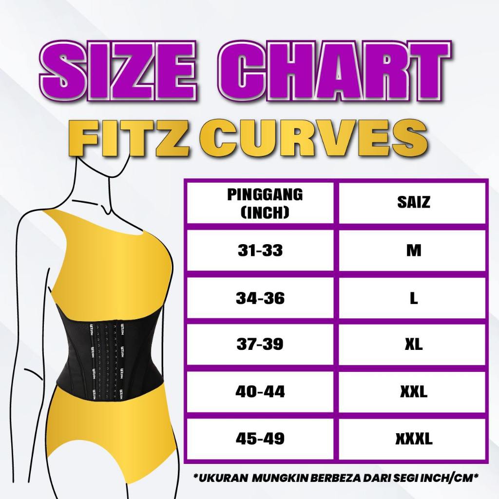 [FITZTOX] FITZ CURVES BENGKUNG GIRDLE PREMIUM SELESA Langsing Badan Cantik