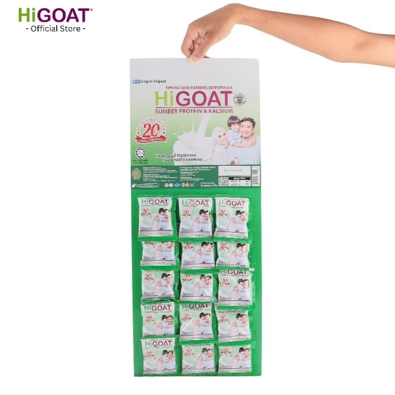 [HiGOAT] Original Bottle 500g | Pek 15 Sachet | Chocolate Bottle 500g Goat Milk Susu Kambing ORIGINAL