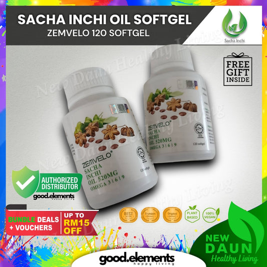 [ZEMVELO] Sacha Inchi Oil 520mg 120's Softgel More Value