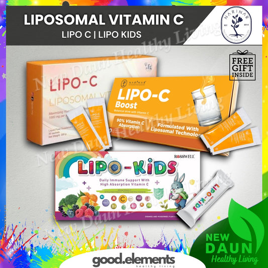 Liposomal Vitamin C NARINAR Lipo C Boost | FG Lipo C | Lipo Kids Botanical Drink Vitamin C