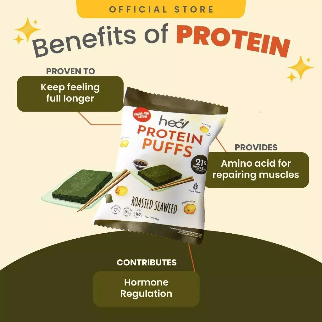 [HEAL] PROTEIN PUFFS High Protein High Fibre Healthy Guilt Free Snacks