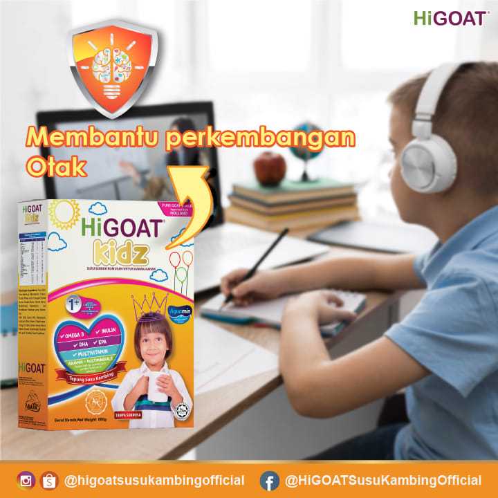 [HiGOAT] Hi Goat Kidz 1 - 9 Powdered Milk (680g) Susu Kambing Kanak-kanak 1-9 tahun ORIGINAL