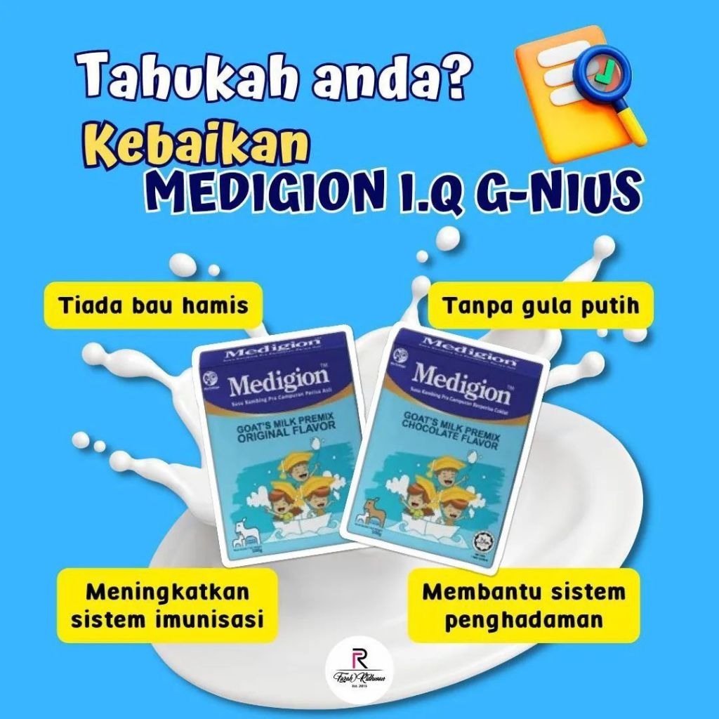 [MEDIGION] IQ G-NIUS by BIO COTTAGE GOAT MILK Susu Kambing Pra Campuran 1-12 Tahun 500g