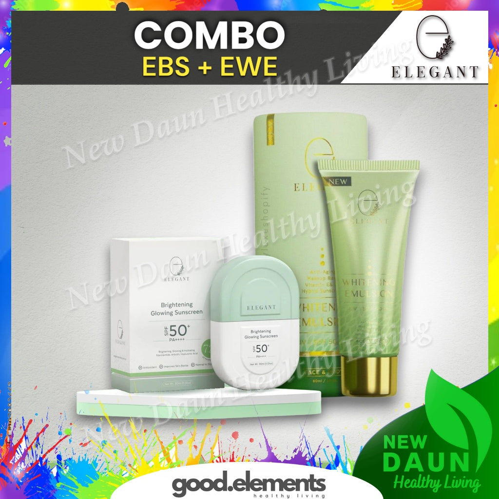 [ELEGANT] BRIGHTENING GLOWING SUNSCREEN SPF50 EBS | EWE Whitening Emulsion