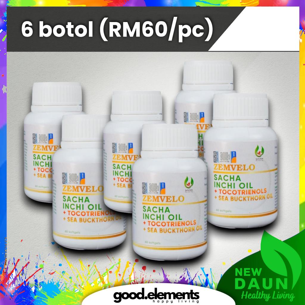 [ZEMVELO] SACHA INCHI SOFTGEL 120 520mg | SEABUCKTHORN OIL | TOCOTRIENOL Vitamin E