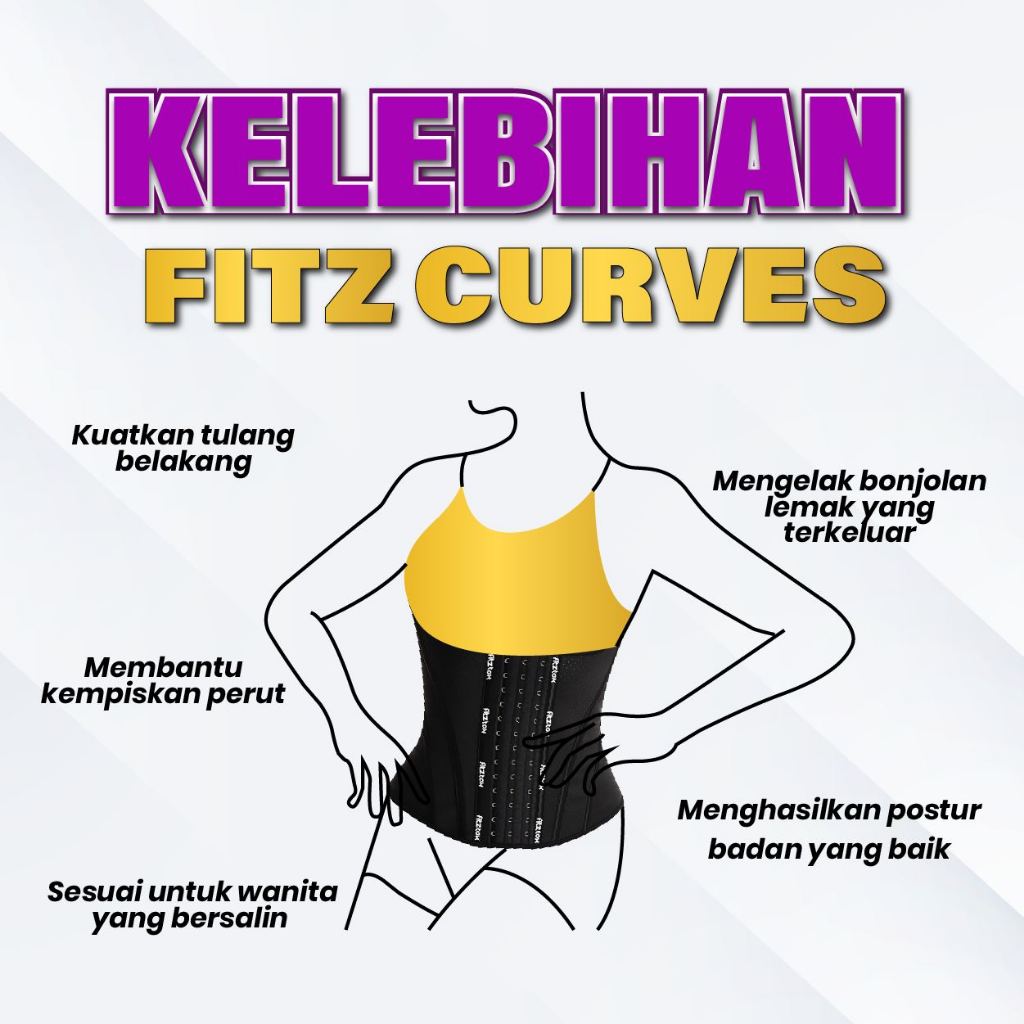 [FITZTOX] FITZ CURVES BENGKUNG GIRDLE PREMIUM SELESA Langsing Badan Cantik