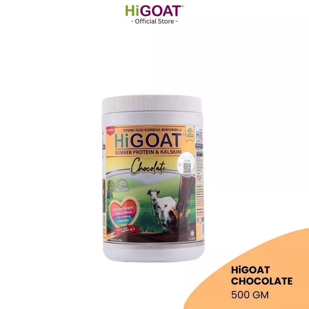 [HiGOAT] Original Bottle 500g | Pek 15 Sachet | Chocolate Bottle 500g Goat Milk Susu Kambing ORIGINAL