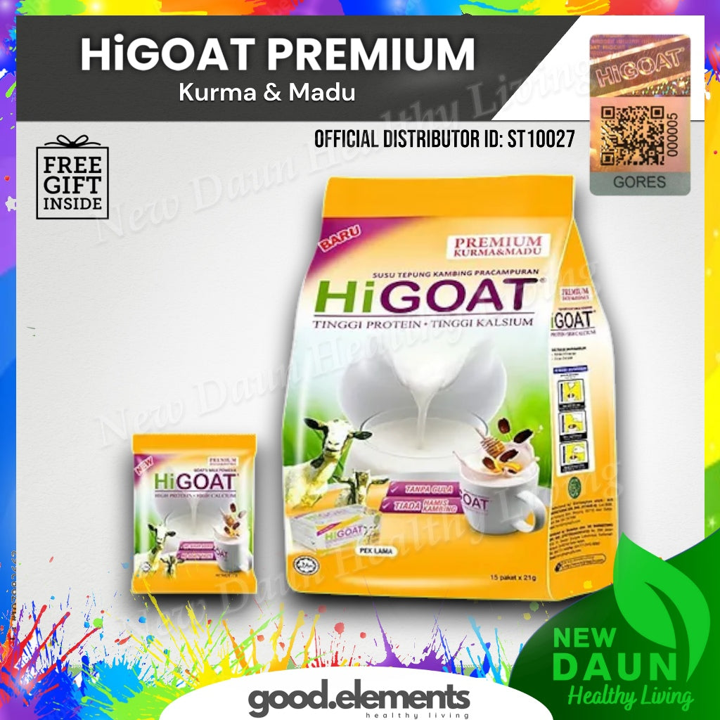 [HiGOAT] Hi Goat Premium with Dates and Honey (15 Sachets) Susu Kambing Premium Kurma dan Madu