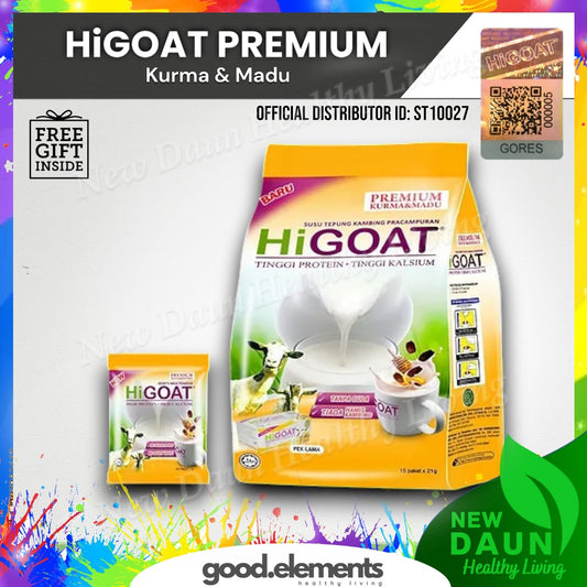 [HiGOAT] Hi Goat Premium with Dates and Honey (15 Sachets) Susu Kambing Premium Kurma dan Madu