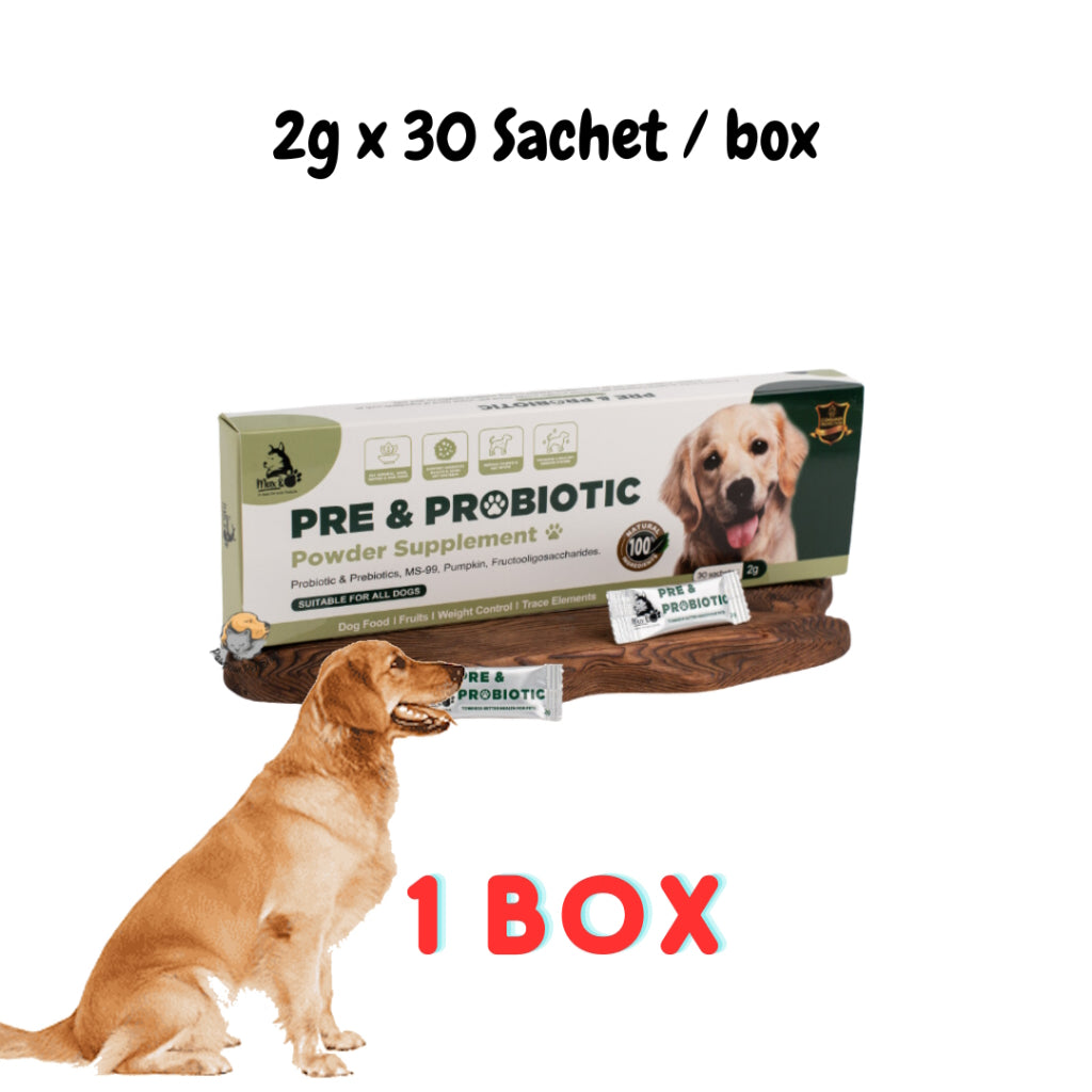 [MAX & PAW] PREBIOTIC & PROBIOTIC POWDER  All Natural Pet Supplement Multivitamin DOG & CAT