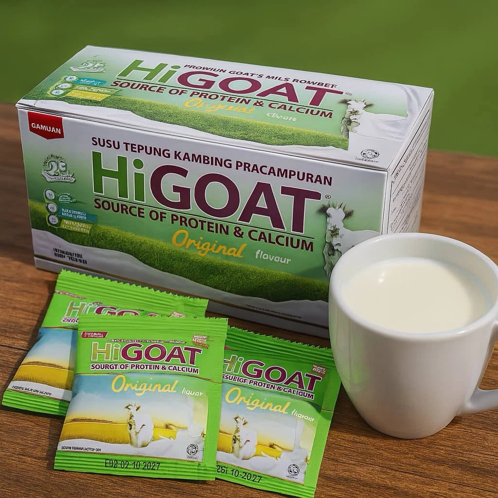 [HiGOAT] Original Bottle 500g | Pek 15 Sachet | Chocolate Bottle 500g Goat Milk Susu Kambing ORIGINAL
