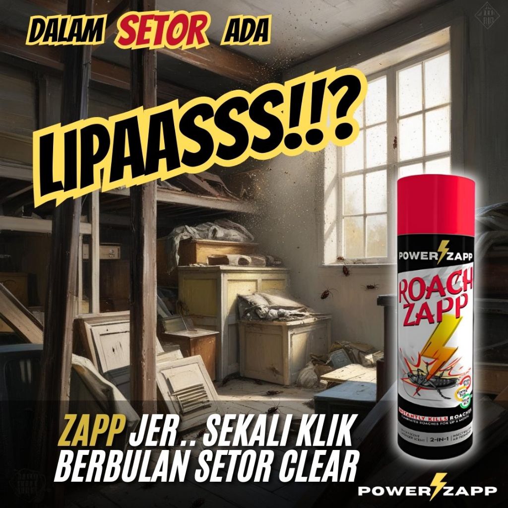 [POWERZAPP] ROACHZAPP cockroach rapid killer killit insect anti lipas semut Paling Berbaloi