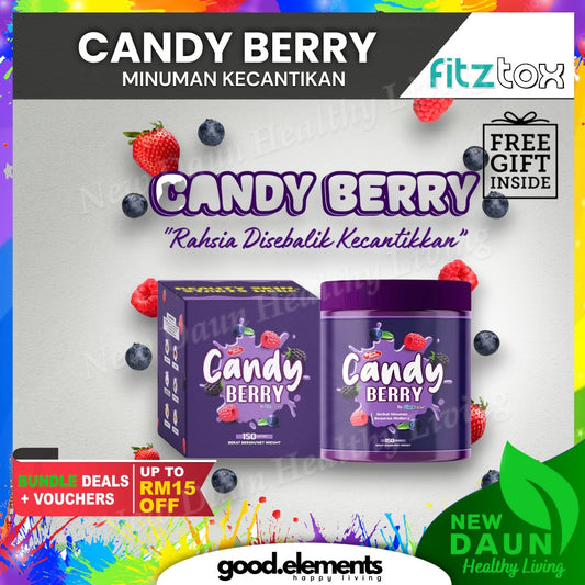[FITZTOX] CANDY BERRY 150gm Serbuk Minuman Mixberry DnS Beauty Minuman Kecantikan