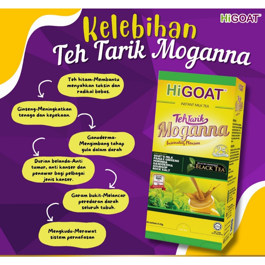[HiGOAT] Hi Goat Moganna Coffee & Tea Tarik Mix Moganna Susu kambing Original