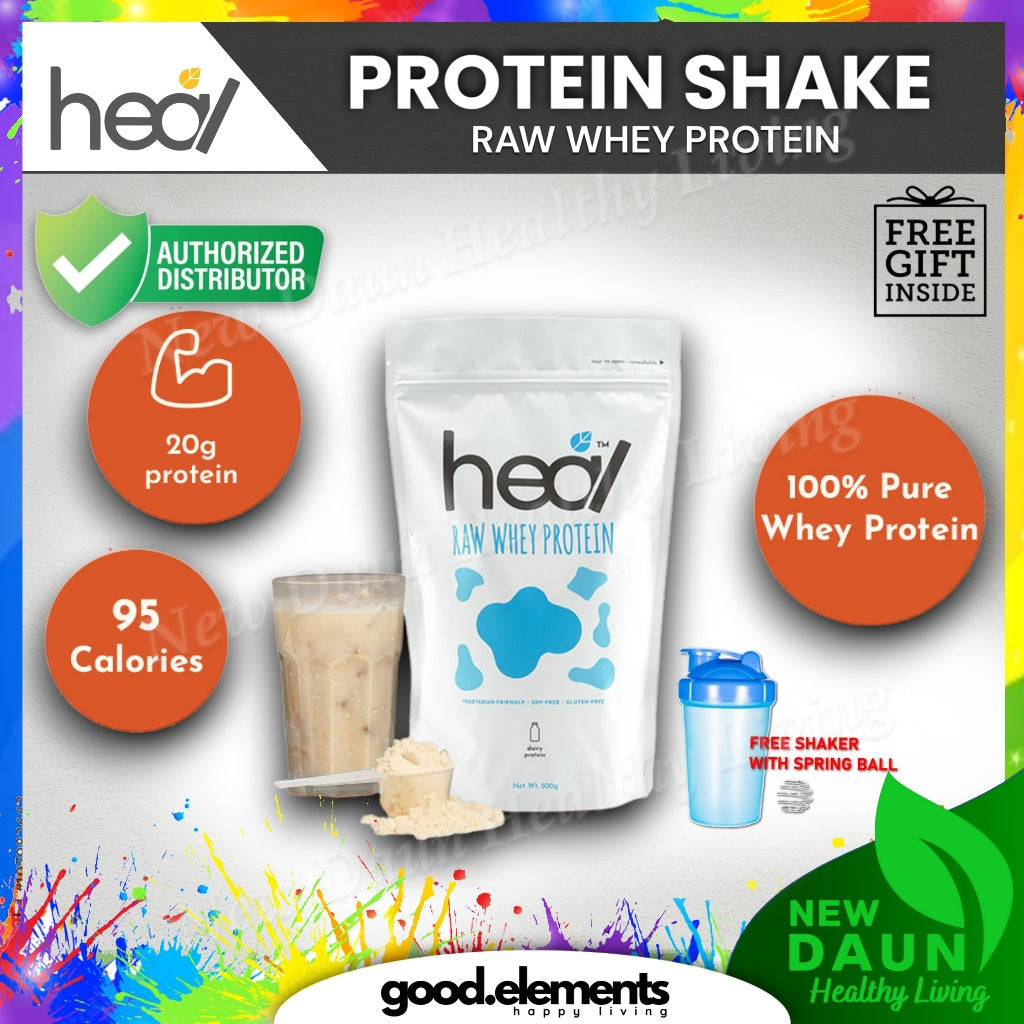 [HEAL] Raw Concentrate Unflavored Dairy Whey Protein Shake Suitable for Muscle Gain/Diet (15 Servings)