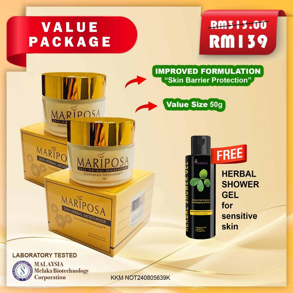 [MARIPOSA] Organic Herbal Salve Moisturizer - Kulit Gatal Eczema Psoriasis Kurap Black 30g Gold 50g Soap