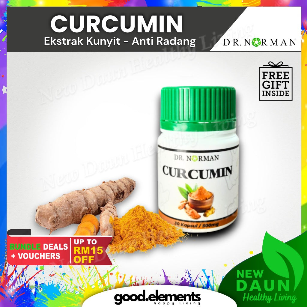 [DR NORMAN] CURCUMIN CAPSULE ANTI-RADANG & ANTI-OKSIDAN EKSTRAK SEMULAJADI KUNYIT