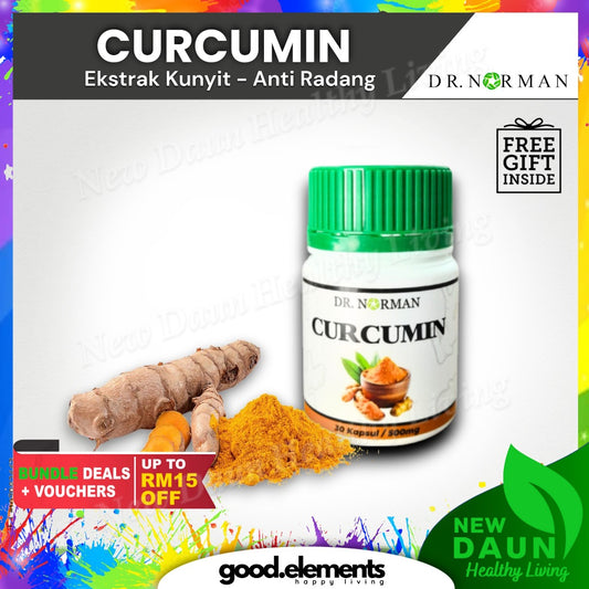 [DR NORMAN] CURCUMIN CAPSULE ANTI-RADANG & ANTI-OKSIDAN EKSTRAK SEMULAJADI KUNYIT