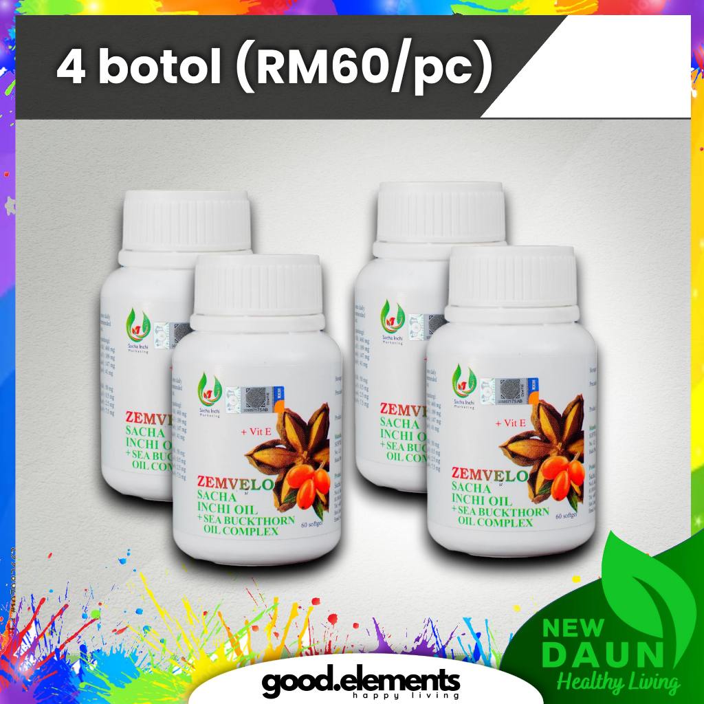 [ZEMVELO] SACHA INCHI OIL SEABUCKTHORN | TOCOTRIENOLS | HABBATUS SAUDA Softgel black cumin vitamin E