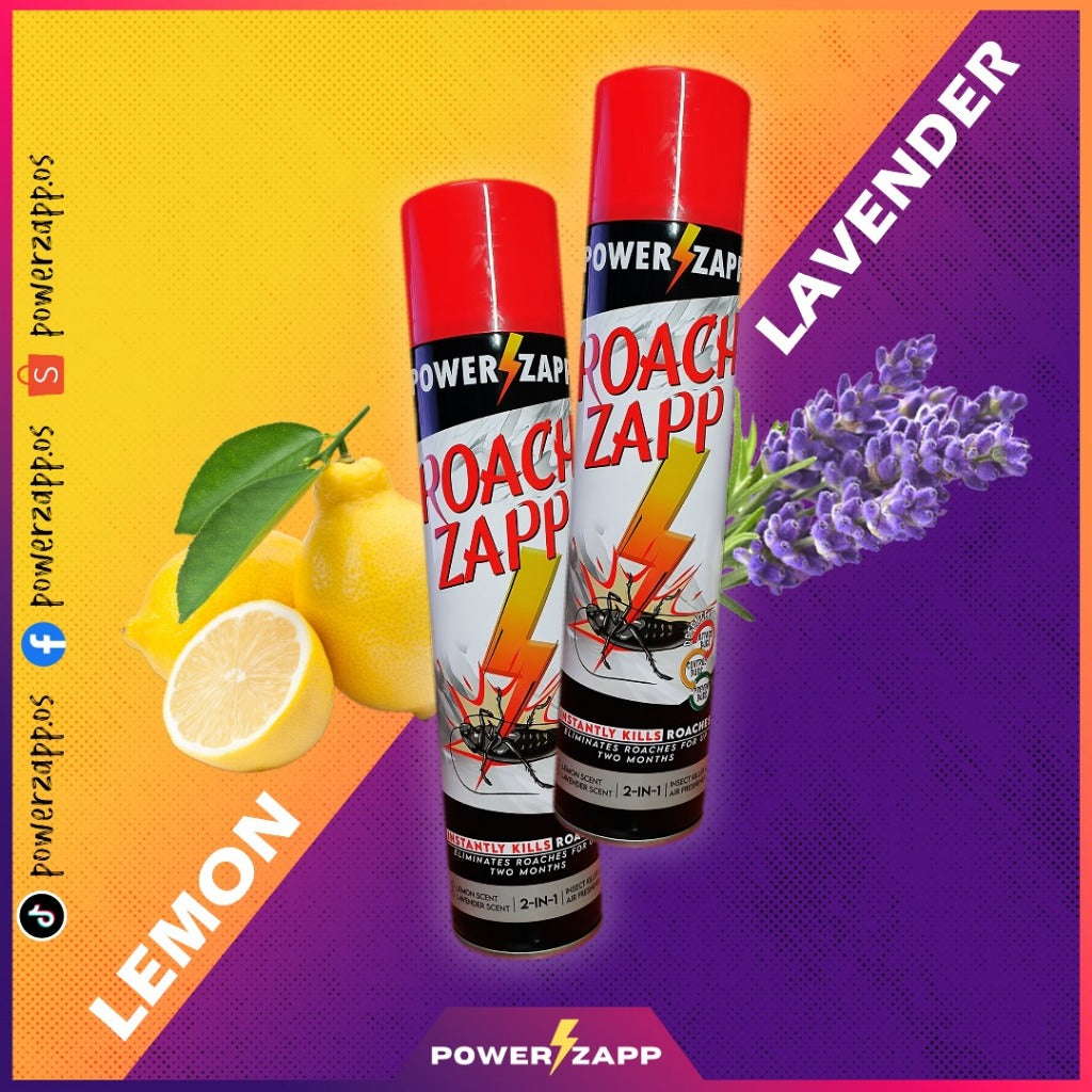 [POWERZAPP] ROACH ZAPP racun spray bomb lipas kereta tandas dapur 300ml Lemon Lavender