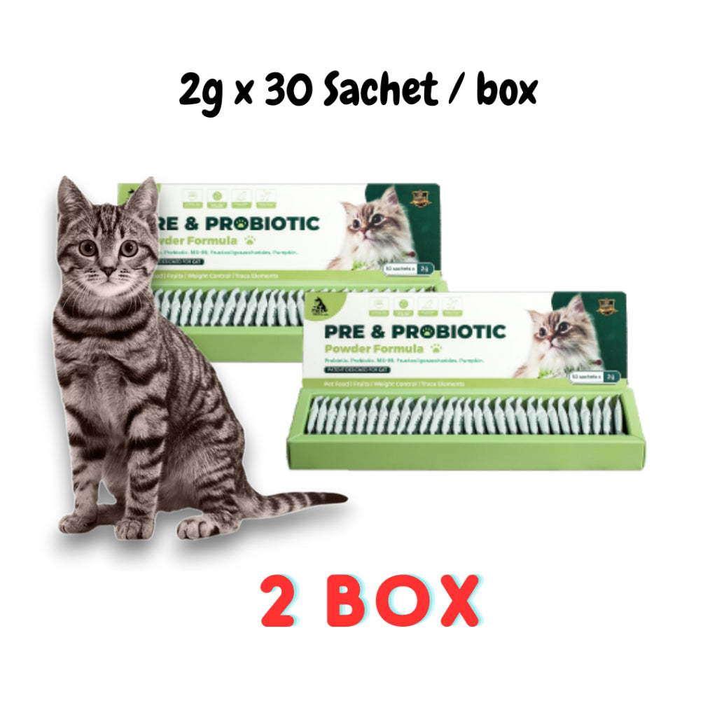 [MAX & PAW] PREBIOTIC & PROBIOTIC POWDER  All Natural Pet Supplement Multivitamin DOG & CAT