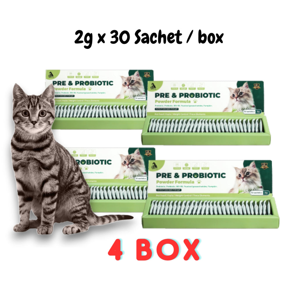 [MAX & PAW] PREBIOTIC & PROBIOTIC POWDER  All Natural Pet Supplement Multivitamin DOG & CAT