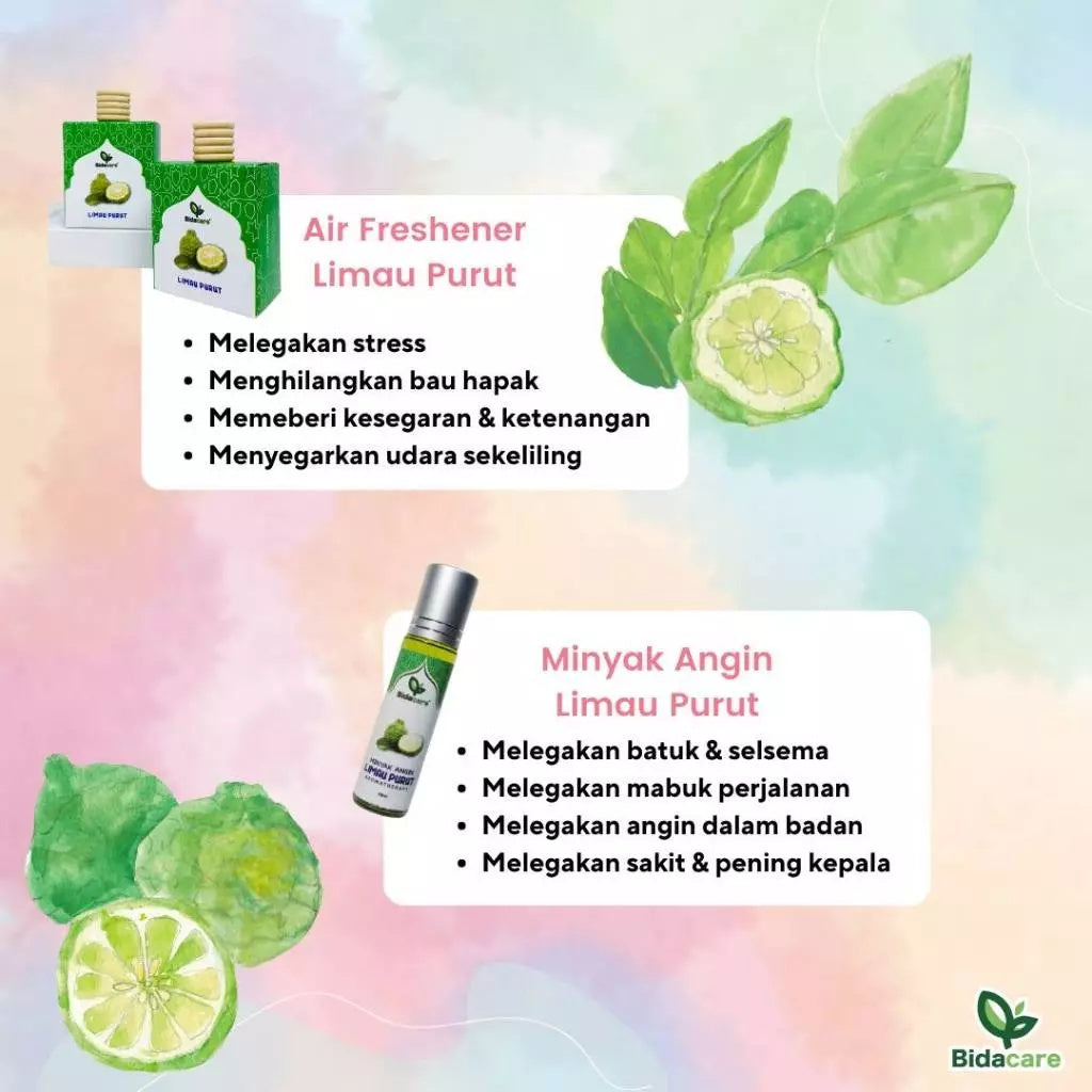 [BIDACARE] AIR FRESHENER LIMAU PURUT PRODUK DAUN BIDARA Aromaterapi Ruqyah Kereta Bilik Rumah
