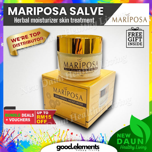 [MARIPOSA] Organic Herbal Salve Moisturizer - Kulit Gatal Eczema Psoriasis Kurap Black 30g Gold 50g Soap