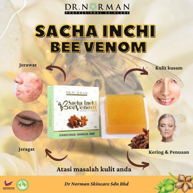 [DR NORMAN] SABUN Set Kulit Sensitif [GELENGGANG | GREEN TEA | SACHA INCHI VENOM SOAP]
